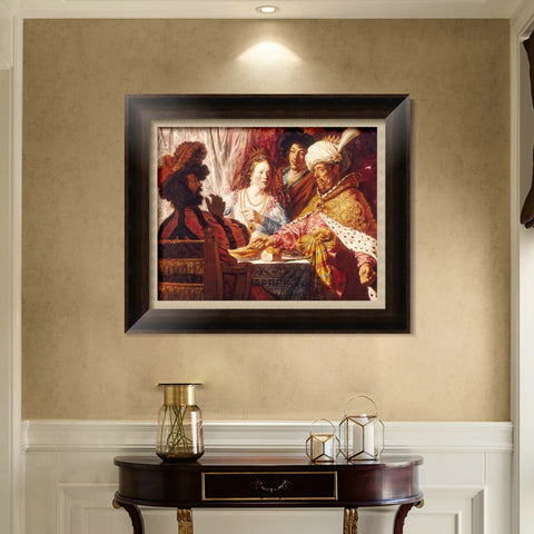 INVIN ART Framed Canvas Art Giclee Print Series#018 by Rembrandt Harmenszoon van Rijn Wall Art Living Room Home Office Decorations