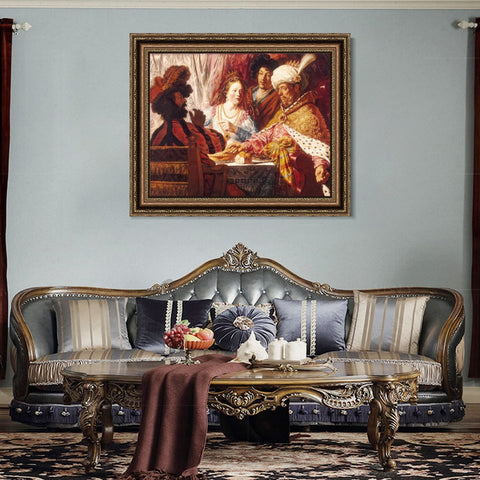 INVIN ART Framed Canvas Art Giclee Print Series#018 by Rembrandt Harmenszoon van Rijn Wall Art Living Room Home Office Decorations