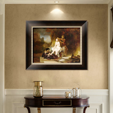 INVIN ART Framed Canvas Art Giclee Print Series#019 by Rembrandt Harmenszoon van Rijn Wall Art Living Room Home Office Decorations