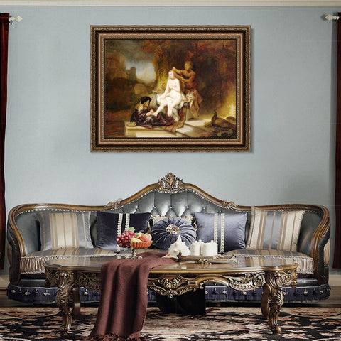 INVIN ART Framed Canvas Art Giclee Print Series#019 by Rembrandt Harmenszoon van Rijn Wall Art Living Room Home Office Decorations