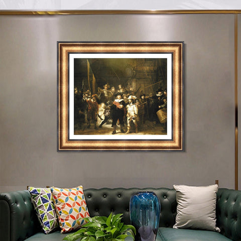 INVIN ART Framed Canvas Art Giclee Print Series#023 by Rembrandt Harmenszoon van Rijn Wall Art Living Room Home Office Decorations