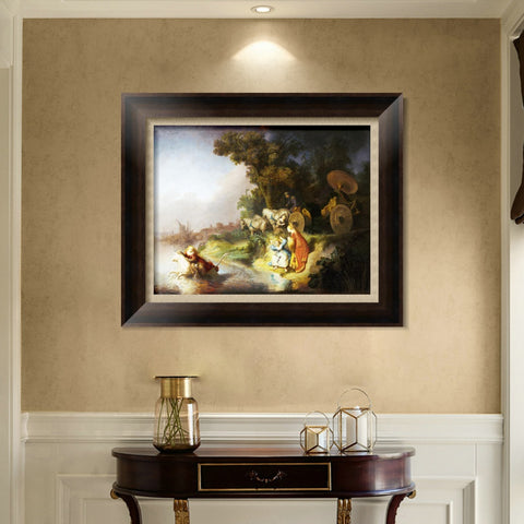 INVIN ART Framed Canvas Art Giclee Print Series#024 by Rembrandt Harmenszoon van Rijn Wall Art Living Room Home Office Decorations