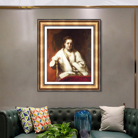 INVIN ART Framed Canvas Art Giclee Print Series#028 by Rembrandt Harmenszoon van Rijn Wall Art Living Room Home Office Decorations