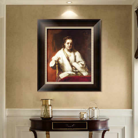 INVIN ART Framed Canvas Art Giclee Print Series#028 by Rembrandt Harmenszoon van Rijn Wall Art Living Room Home Office Decorations