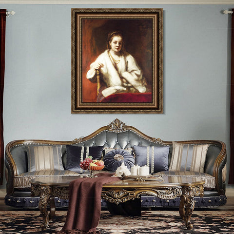 INVIN ART Framed Canvas Art Giclee Print Series#028 by Rembrandt Harmenszoon van Rijn Wall Art Living Room Home Office Decorations