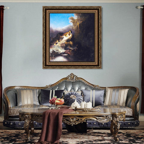 INVIN ART Framed Canvas Art Giclee Print Series#030 by Rembrandt Harmenszoon van Rijn Wall Art Living Room Home Office Decorations