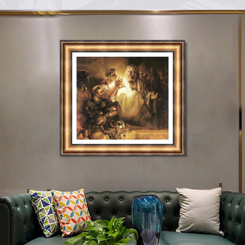 INVIN ART Framed Canvas Art Giclee Print Series#035 by Rembrandt Harmenszoon van Rijn Wall Art Living Room Home Office Decorations