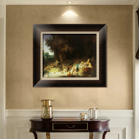 INVIN ART Framed Canvas Art Giclee Print Series#036 by Rembrandt Harmenszoon van Rijn Wall Art Living Room Home Office Decorations