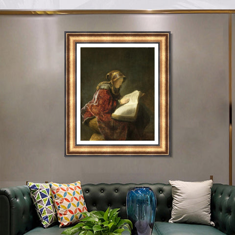 INVIN ART Framed Canvas Art Giclee Print Series#037 by Rembrandt Harmenszoon van Rijn Wall Art Living Room Home Office Decorations