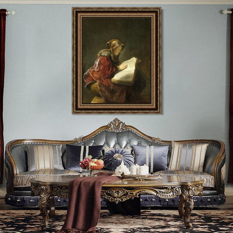 INVIN ART Framed Canvas Art Giclee Print Series#037 by Rembrandt Harmenszoon van Rijn Wall Art Living Room Home Office Decorations