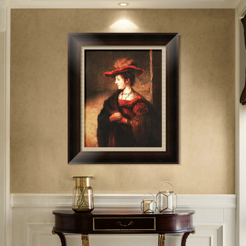 INVIN ART Framed Canvas Art Giclee Print Series#038 by Rembrandt Harmenszoon van Rijn Wall Art Living Room Home Office Decorations