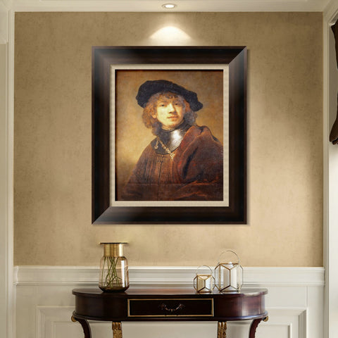 INVIN ART Framed Canvas Art Giclee Print Series#039 by Rembrandt Harmenszoon van Rijn Wall Art Living Room Home Office Decorations