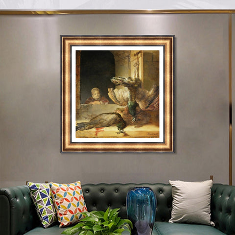 INVIN ART Framed Canvas Art Giclee Print Series#042 by Rembrandt Harmenszoon van Rijn Wall Art Living Room Home Office Decorations