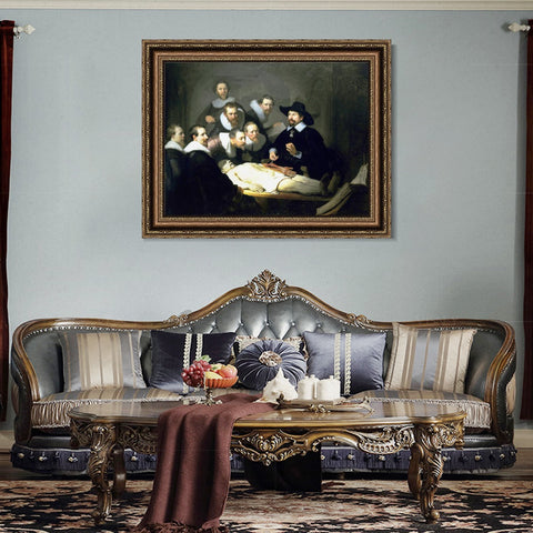 INVIN ART Framed Canvas Art Giclee Print Series#043 by Rembrandt Harmenszoon van Rijn Wall Art Living Room Home Office Decorations