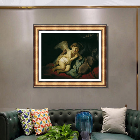 INVIN ART Framed Canvas Art Giclee Print Series#046 by Rembrandt Harmenszoon van Rijn Wall Art Living Room Home Office Decorations