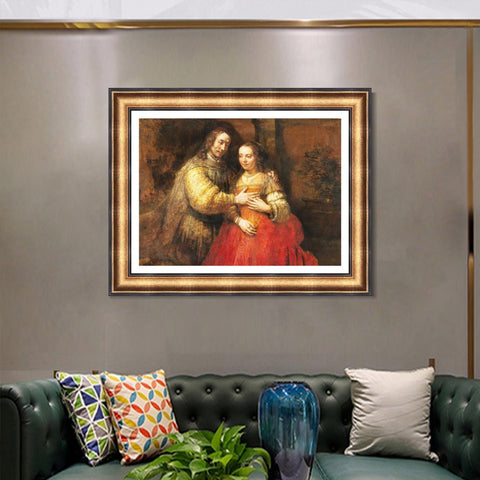 INVIN ART Framed Canvas Art Giclee Print Series#050 by Rembrandt Harmenszoon van Rijn Wall Art Living Room Home Office Decorations