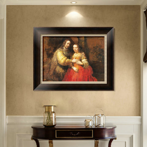 INVIN ART Framed Canvas Art Giclee Print Series#050 by Rembrandt Harmenszoon van Rijn Wall Art Living Room Home Office Decorations