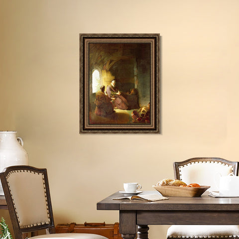 INVIN ART Framed Canvas Art Giclee Print Series#051 by Rembrandt Harmenszoon van Rijn Wall Art Living Room Home Office Decorations