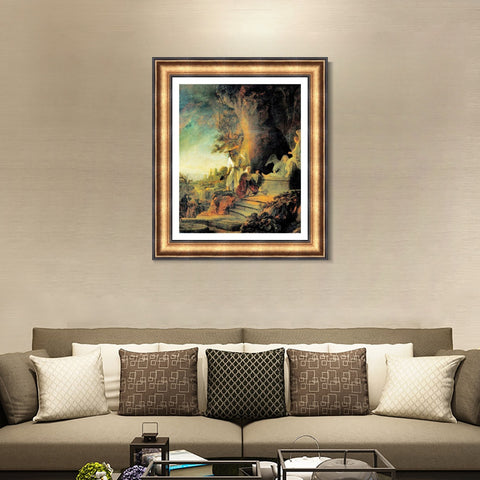 INVIN ART Framed Canvas Art Giclee Print Series#053 by Rembrandt Harmenszoon van Rijn Wall Art Living Room Home Office Decorations