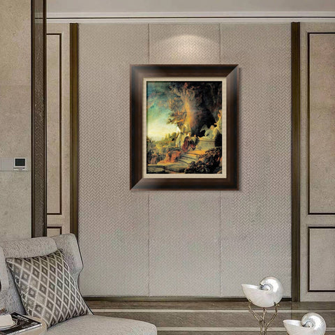 INVIN ART Framed Canvas Art Giclee Print Series#053 by Rembrandt Harmenszoon van Rijn Wall Art Living Room Home Office Decorations