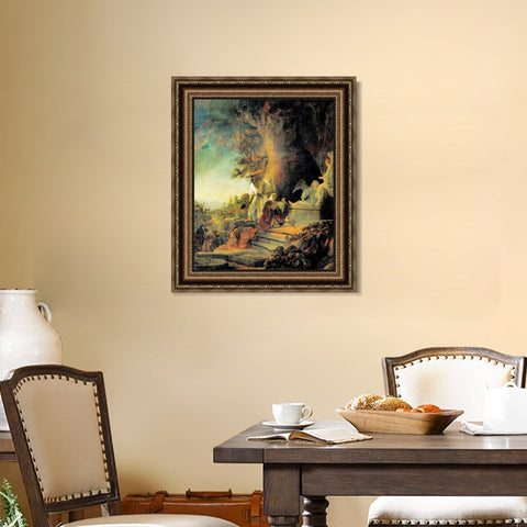 INVIN ART Framed Canvas Art Giclee Print Series#053 by Rembrandt Harmenszoon van Rijn Wall Art Living Room Home Office Decorations