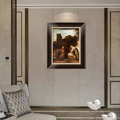 INVIN ART Framed Canvas Art Giclee Print Series#054 by Rembrandt Harmenszoon van Rijn Wall Art Living Room Home Office Decorations