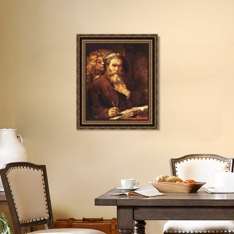 INVIN ART Framed Canvas Art Giclee Print Series#056 by Rembrandt Harmenszoon van Rijn Wall Art Living Room Home Office Decorations
