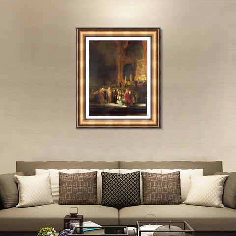 INVIN ART Framed Canvas Art Giclee Print Series#057 by Rembrandt Harmenszoon van Rijn Wall Art Living Room Home Office Decorations
