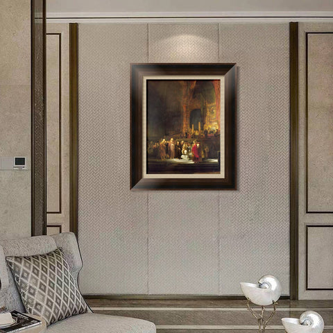 INVIN ART Framed Canvas Art Giclee Print Series#057 by Rembrandt Harmenszoon van Rijn Wall Art Living Room Home Office Decorations
