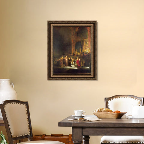 INVIN ART Framed Canvas Art Giclee Print Series#057 by Rembrandt Harmenszoon van Rijn Wall Art Living Room Home Office Decorations