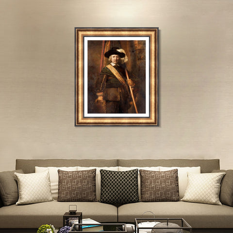 INVIN ART Framed Canvas Art Giclee Print Series#058 by Rembrandt Harmenszoon van Rijn Wall Art Living Room Home Office Decorations