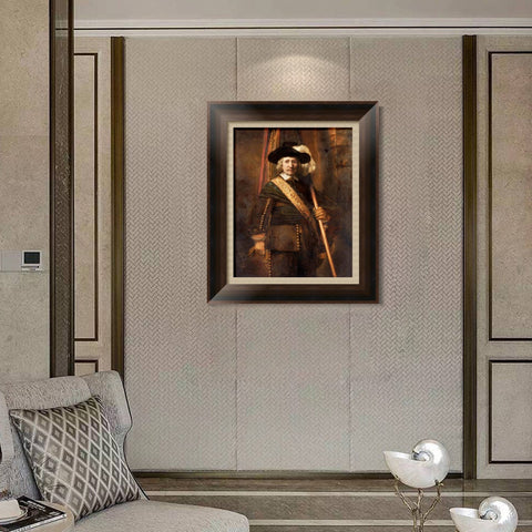 INVIN ART Framed Canvas Art Giclee Print Series#058 by Rembrandt Harmenszoon van Rijn Wall Art Living Room Home Office Decorations