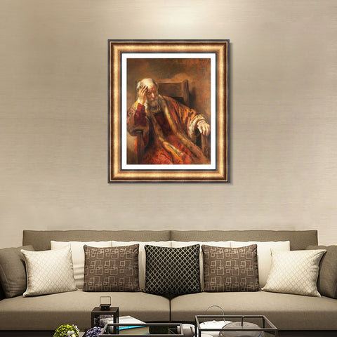 INVIN ART Framed Canvas Art Giclee Print Series#061 by Rembrandt Harmenszoon van Rijn Wall Art Living Room Home Office Decorations