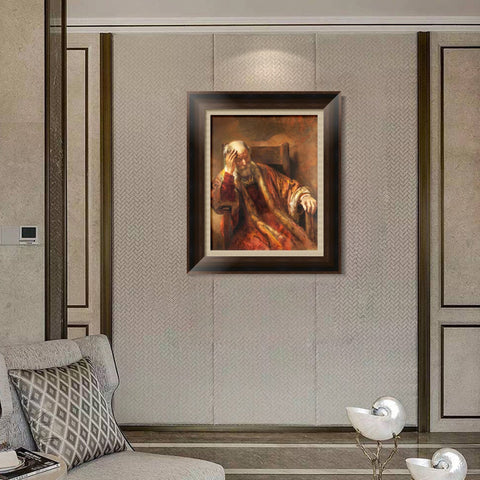 INVIN ART Framed Canvas Art Giclee Print Series#061 by Rembrandt Harmenszoon van Rijn Wall Art Living Room Home Office Decorations