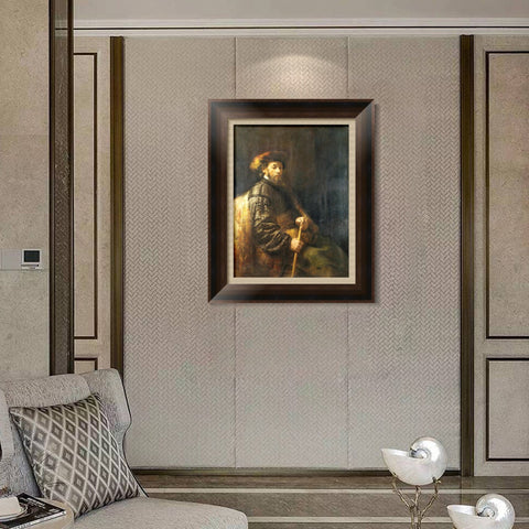 INVIN ART Framed Canvas Art Giclee Print Series#062 by Rembrandt Harmenszoon van Rijn Wall Art Living Room Home Office Decorations