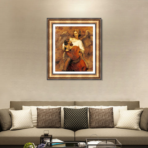 INVIN ART Framed Canvas Art Giclee Print Series#064 by Rembrandt Harmenszoon van Rijn Wall Art Living Room Home Office Decorations