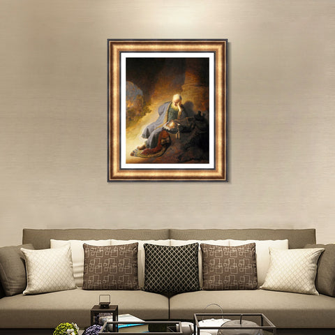 INVIN ART Framed Canvas Art Giclee Print Series#065 by Rembrandt Harmenszoon van Rijn Wall Art Living Room Home Office Decorations