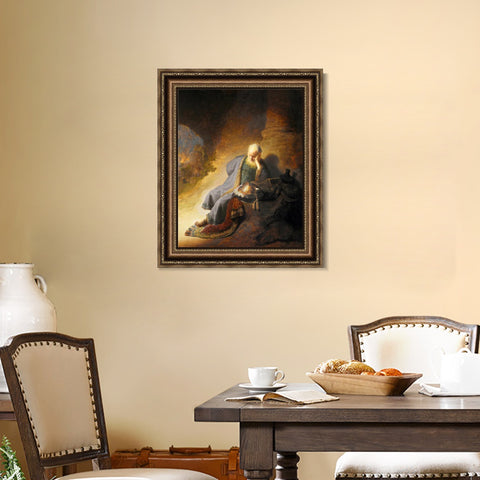 INVIN ART Framed Canvas Art Giclee Print Series#065 by Rembrandt Harmenszoon van Rijn Wall Art Living Room Home Office Decorations