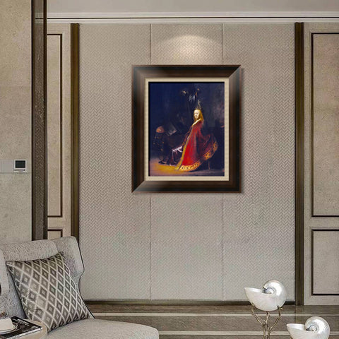INVIN ART Framed Canvas Art Giclee Print Series#066 by Rembrandt Harmenszoon van Rijn Wall Art Living Room Home Office Decorations