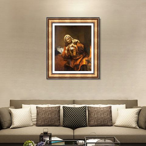 INVIN ART Framed Canvas Art Giclee Print Series#067 by Rembrandt Harmenszoon van Rijn Wall Art Living Room Home Office Decorations