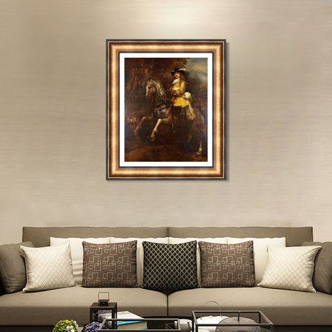 INVIN ART Framed Canvas Art Giclee Print Series#068 by Rembrandt Harmenszoon van Rijn Wall Art Living Room Home Office Decorations