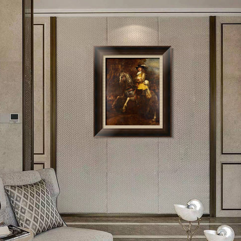 INVIN ART Framed Canvas Art Giclee Print Series#068 by Rembrandt Harmenszoon van Rijn Wall Art Living Room Home Office Decorations