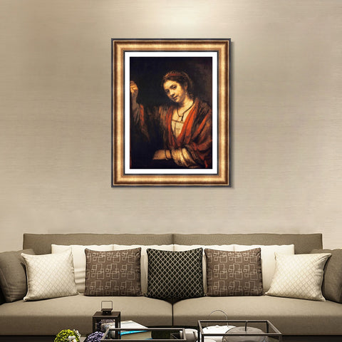 INVIN ART Framed Canvas Art Giclee Print Series#069 by Rembrandt Harmenszoon van Rijn Wall Art Living Room Home Office Decorations