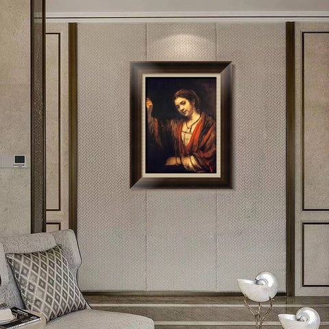 INVIN ART Framed Canvas Art Giclee Print Series#069 by Rembrandt Harmenszoon van Rijn Wall Art Living Room Home Office Decorations