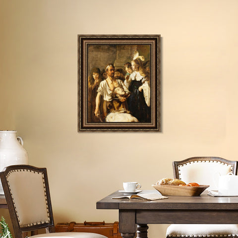 INVIN ART Framed Canvas Art Giclee Print Series#072 by Rembrandt Harmenszoon van Rijn Wall Art Living Room Home Office Decorations