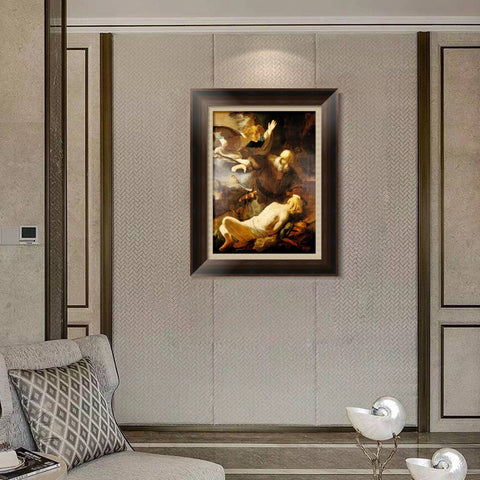 INVIN ART Framed Canvas Art Giclee Print Series#075 by Rembrandt Harmenszoon van Rijn Wall Art Living Room Home Office Decorations