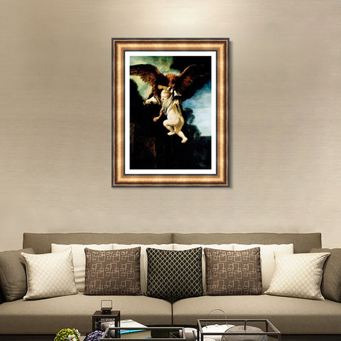 INVIN ART Framed Canvas Art Giclee Print Series#078 by Rembrandt Harmenszoon van Rijn Wall Art Living Room Home Office Decorations