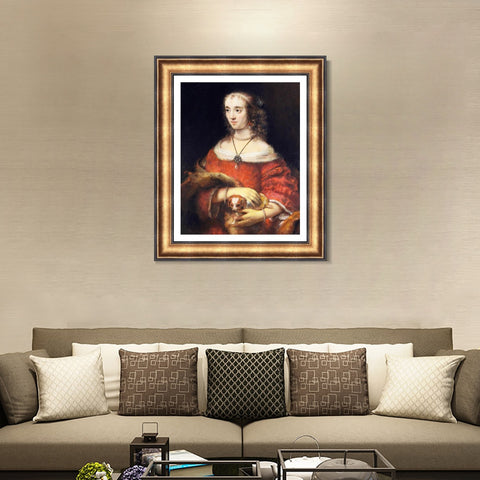 INVIN ART Framed Canvas Art Giclee Print Series#082 by Rembrandt Harmenszoon van Rijn Wall Art Living Room Home Office Decorations