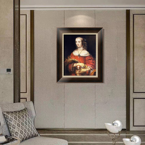 INVIN ART Framed Canvas Art Giclee Print Series#082 by Rembrandt Harmenszoon van Rijn Wall Art Living Room Home Office Decorations