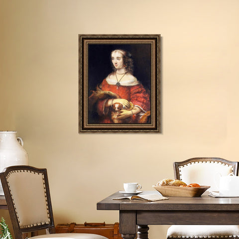 INVIN ART Framed Canvas Art Giclee Print Series#082 by Rembrandt Harmenszoon van Rijn Wall Art Living Room Home Office Decorations